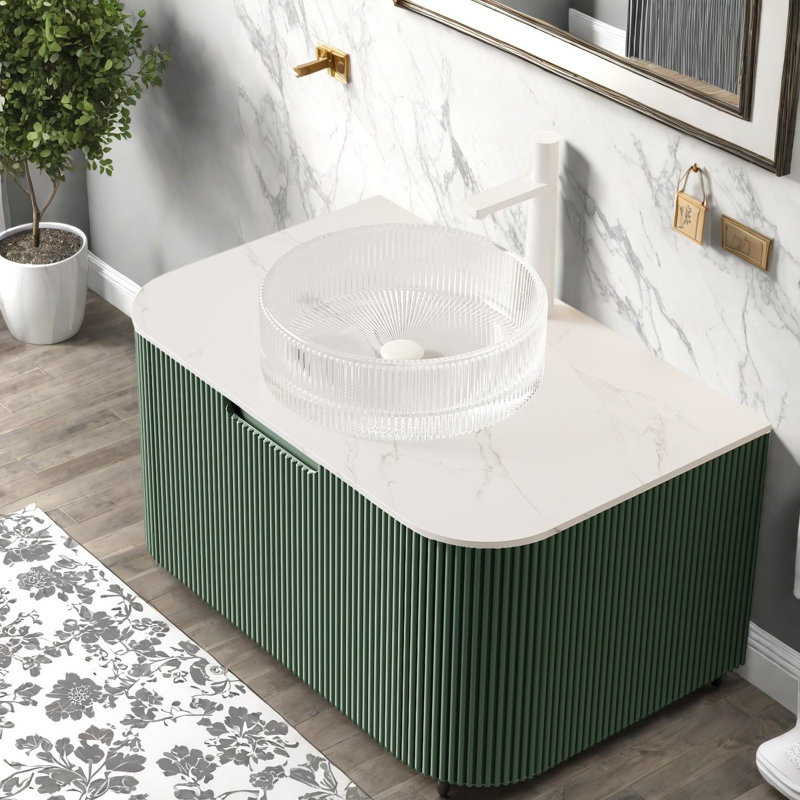Meuble-lavabo moderne (avec meuble-lavabo et lavabo) avec rangement