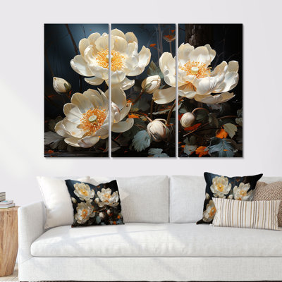 Sacred Lotus Dreams - lotus, ensemble d'art sur toile
