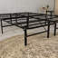 Sommier plateforme King en acier noir - Montage facile, supporte jusqu'à 907 kg, convient à tous les matelas, robuste, sans sommier tapissier, installation rapide