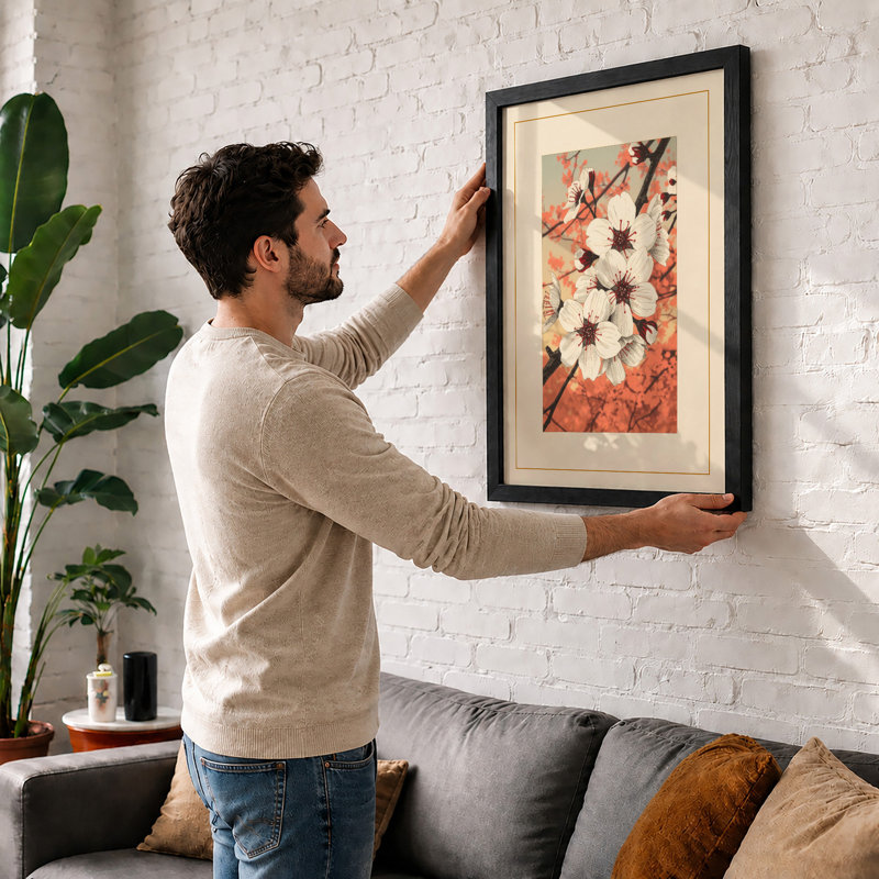 Branching Botanicals Botanical - Framed Print, Walnut, A1 - 84.1 x 59.4 cm