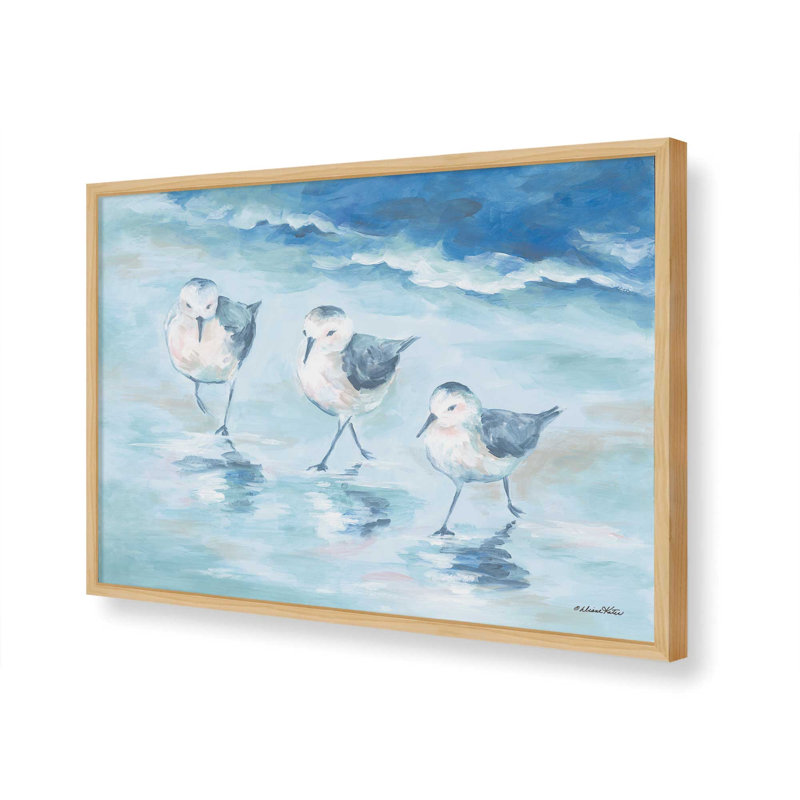 «Shorebirds II» par Diane Kater, reproduction d'art, L 24 po x H 18 po, Tanné, Impression encadrée