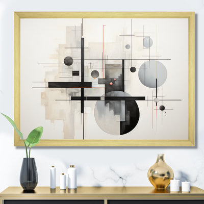 " Beige Gray Suprematism Silent Symmetry I "