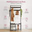 Organisez votre hall d'entrée avec style - Banc d'arbre d'entrée avec rangement pour chaussures, structure robuste, design rustique, noir