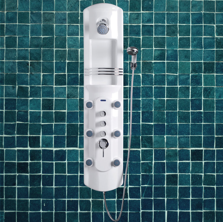 52.2 Shower Panel With Dual Shower Head, Handheld Shower Head, Rain Shower Head