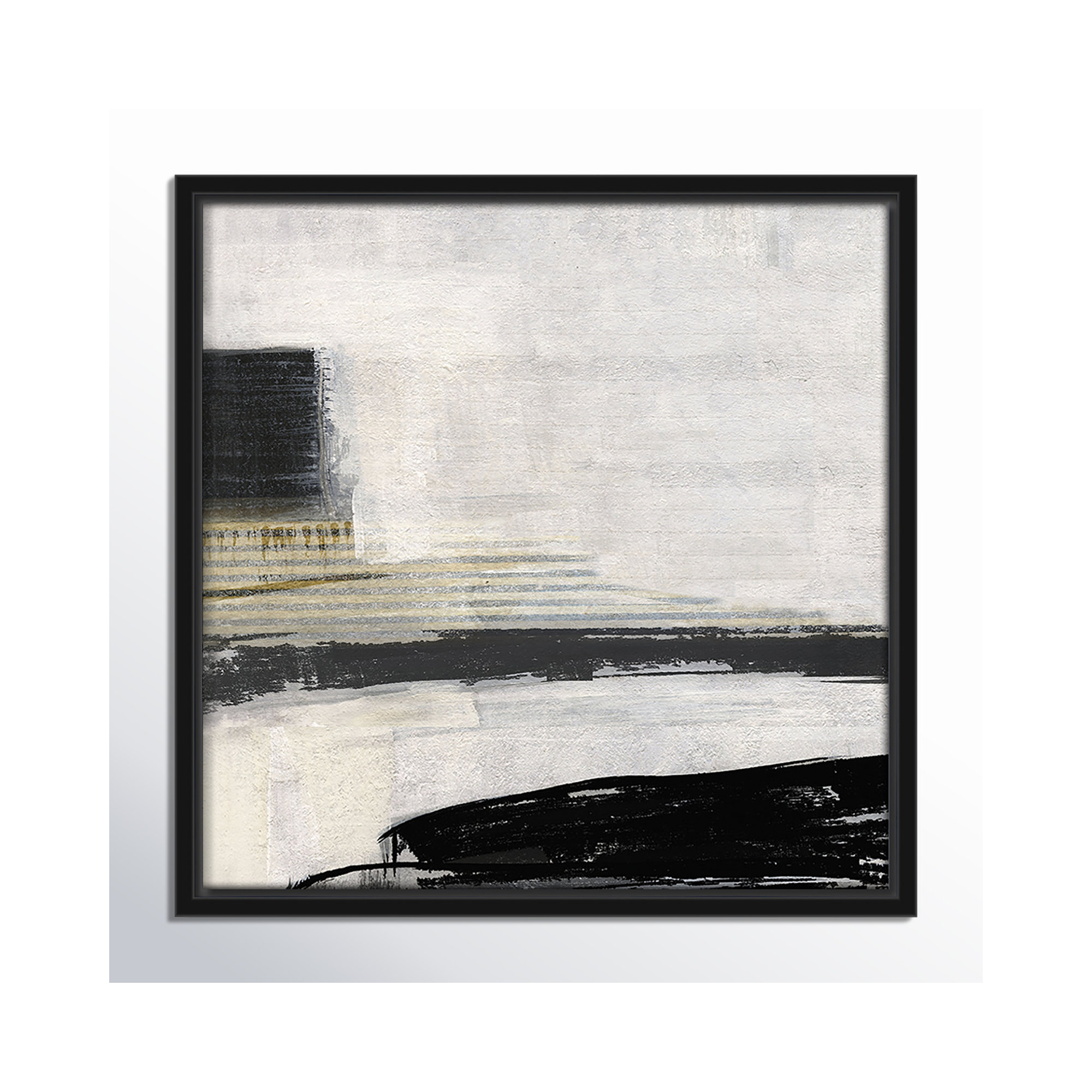 La Bande I Print by Sally Swatland, 13.5" H x 13.5" W, Black