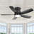 Rachel 42" 5-ABS Blade Modern Classic Flush Mount Ceiling Fan With Tri-Color LED Light Source Dimming, Silent DC Motor-1090821637