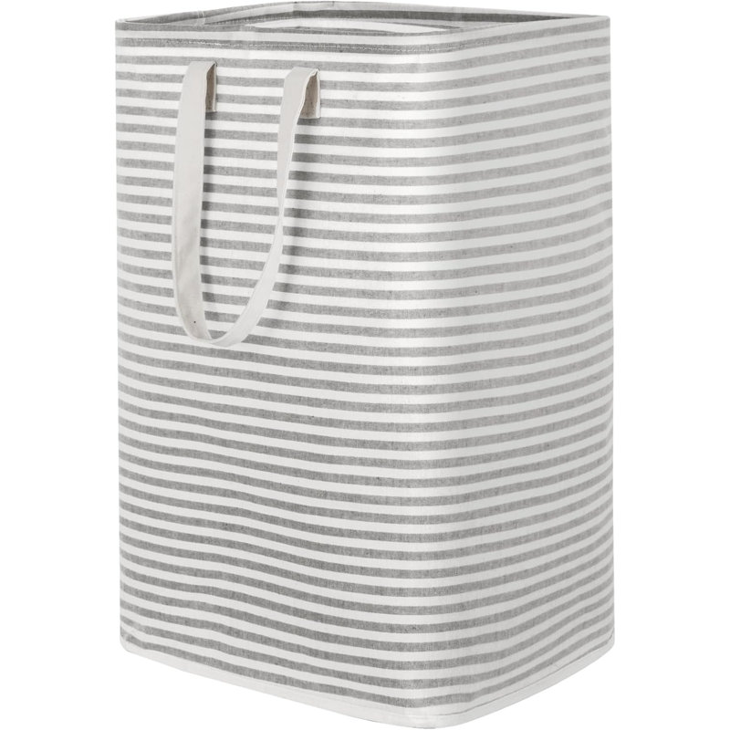 Laundry Hamper Large Collapsible Laundry Basket, Freestanding Waterproof Clothes Hamper Storage With Easy Carry Handles For Clothes In Bedroom Bathroom College Dorm For Adults, 80L - Gray