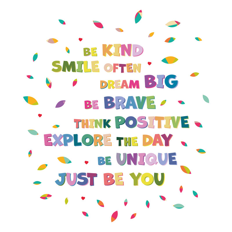 Colorful Inspirational Lettering Quote Wall Sticker