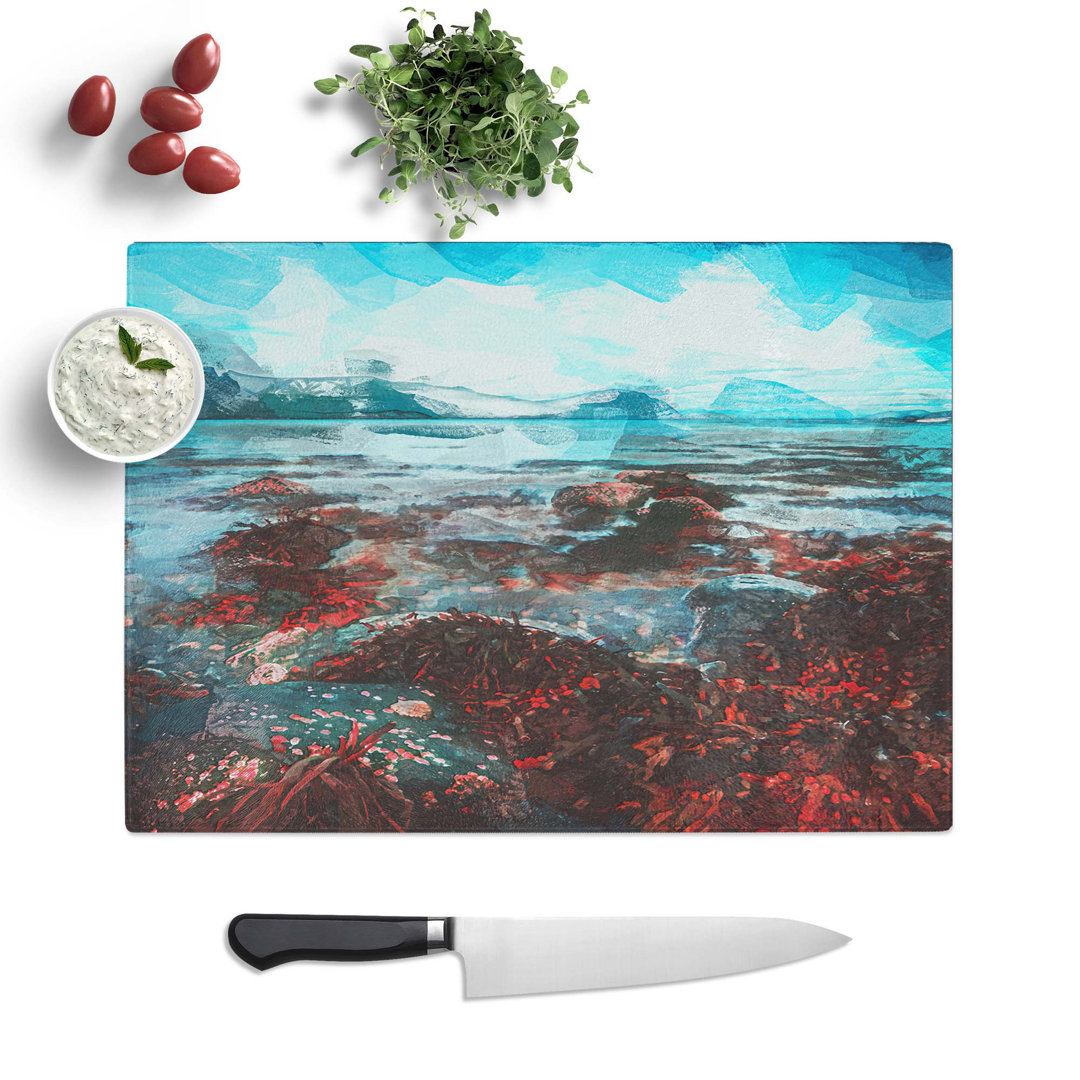 Glass Hjorungavag in Norway in Abstract Chopping Board