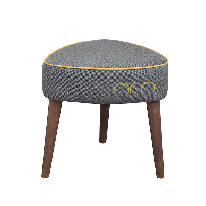 Solid + Manufactured Wood Accent Stool, Graphite