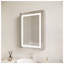 26" H x 20" W Recessed LED Bathroom Medicine Cabinet with Anti-Fog Mirror and Touch Control, Silver Aluminum