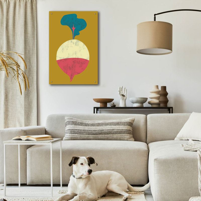  «Veggie Party 8» par Chariklia Zarris, art mural en verre acrylique, 24 po x 36 po, H 36 po x l 24 po