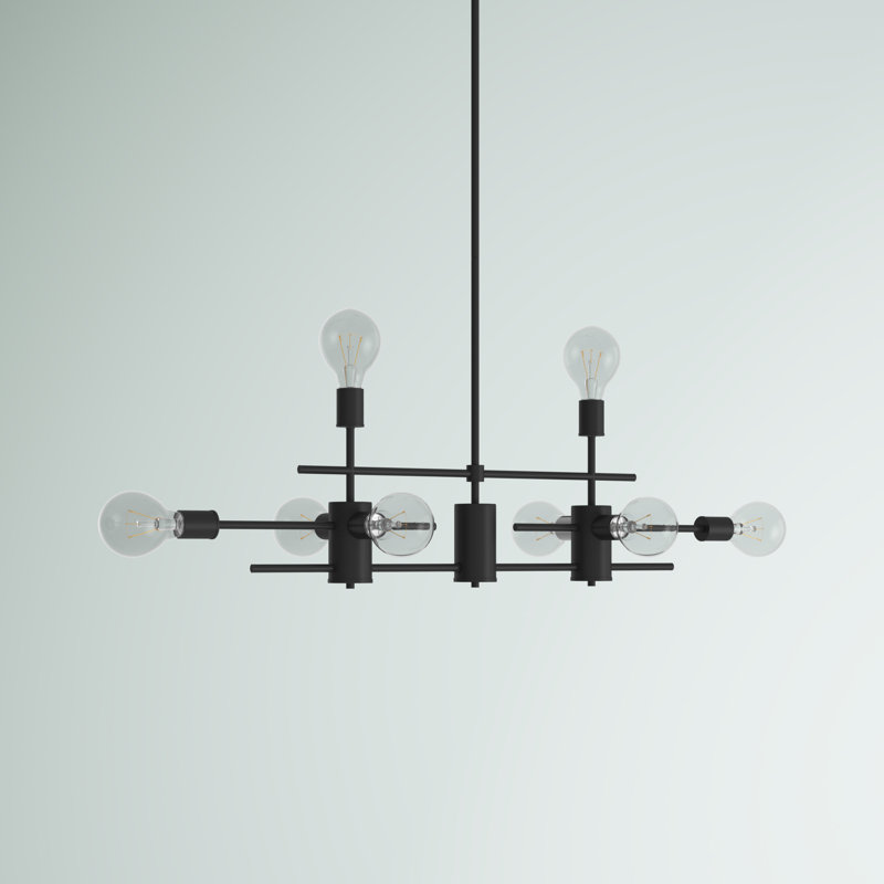 Cusack 8 - Light Kitchen Island Pendant, Black