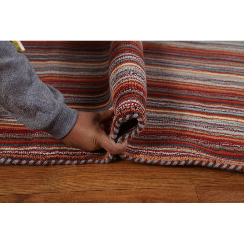 One-of-a-Kind 4'7" X 6'6" New Age Wool Area Rug in Multicolor