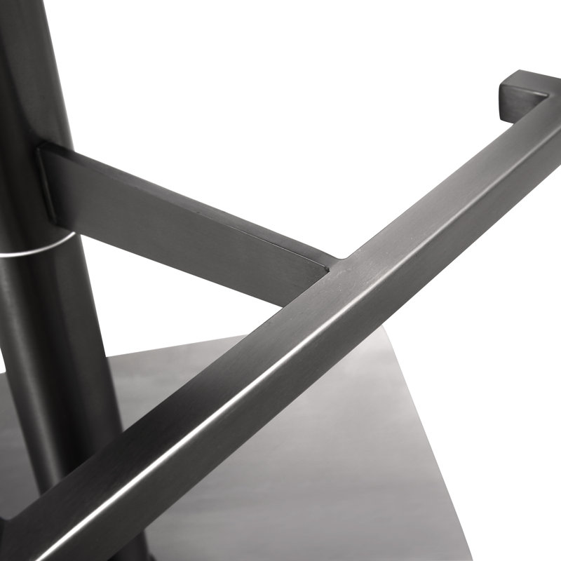 Tristan Swivel Adjustable Height Bar Stool, Black, Ebony