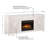 Dix Carved Mandela Electric Fireplace Console with Adjustable Shelf Storage White-983014344