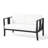 Junco Solid Wood Teak Outdoor Loveseat With Cushion And Arms-8681613-8681607