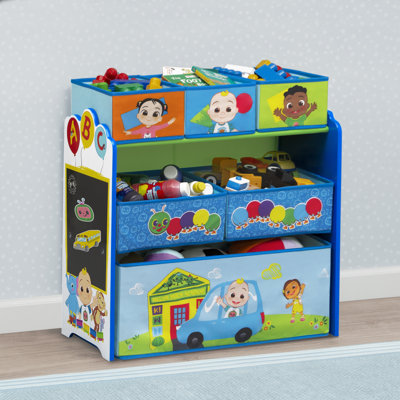 Cocomelon Design & Store 6 Bin Toy Storage Organizer - Greenguard Gold Certified by Delta Children