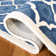 Carolene Hand Tufted Wool/Cotton/Latex Geometric Rug in Blue/Ivory