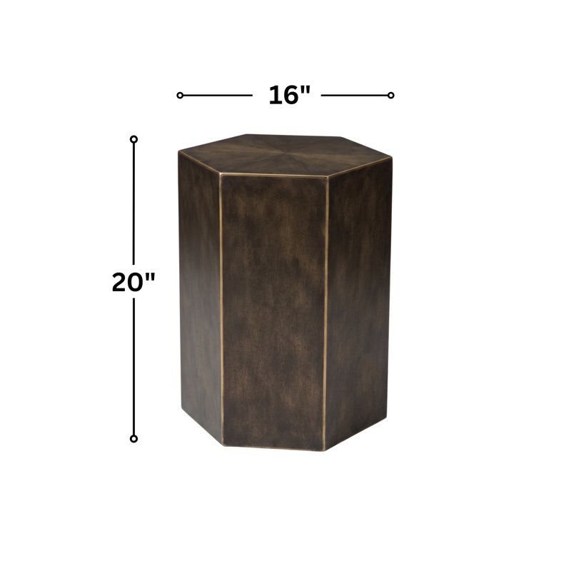 Table d'appoint géométrique en métal