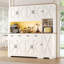 180cm Kitchen Pantry With LED Lights and Charging Station, 4 Drawers,6 Cabinets, Adjustable Shelves