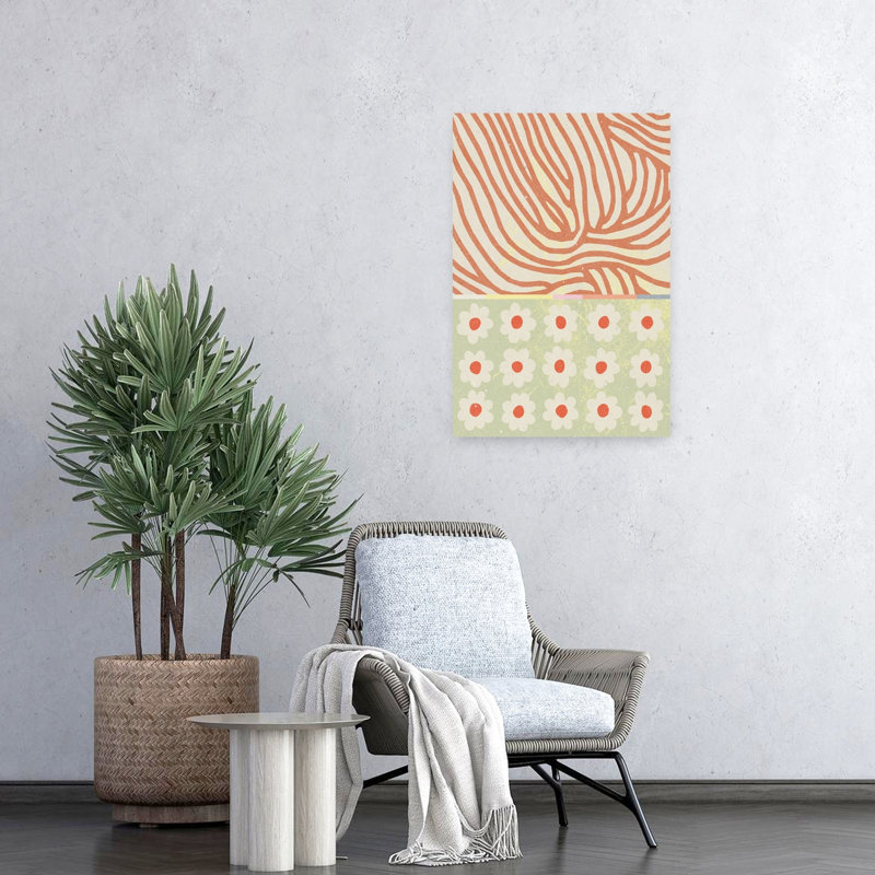 Contemporary Art Abstract Contemporary Flower Art by NKTN - Print, 60.96 cm H x 40.64 cm W