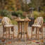 Table bistro 39,4 "de haut avec repose-pieds en métal