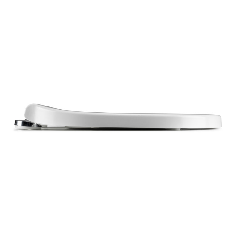 Croydex Bolsena Flexi-Fix Soft Close Toilet Seat - Quick Release Button for Easy Cleaning and Adjustable Hinges with Top and Bottom Fixings Included, Antibacterial Treated Surface (White)