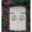 Couronne d'hiver pour porte d'entrée-266866317
