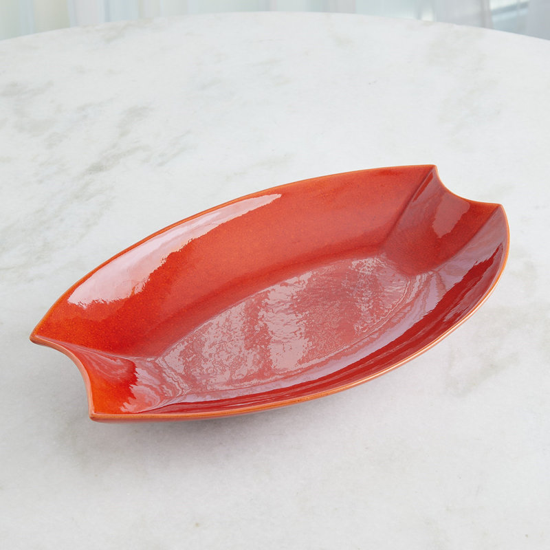 Ceramic / Porcelain Decorative Plate, Red
