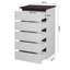 Commode 5 tiroirs pour la chambre à coucher, commode de garde-robe moderne et commode avec rangement couleur noyer