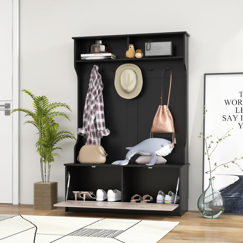 Ammer Hall Tree 100cm Wide, Black