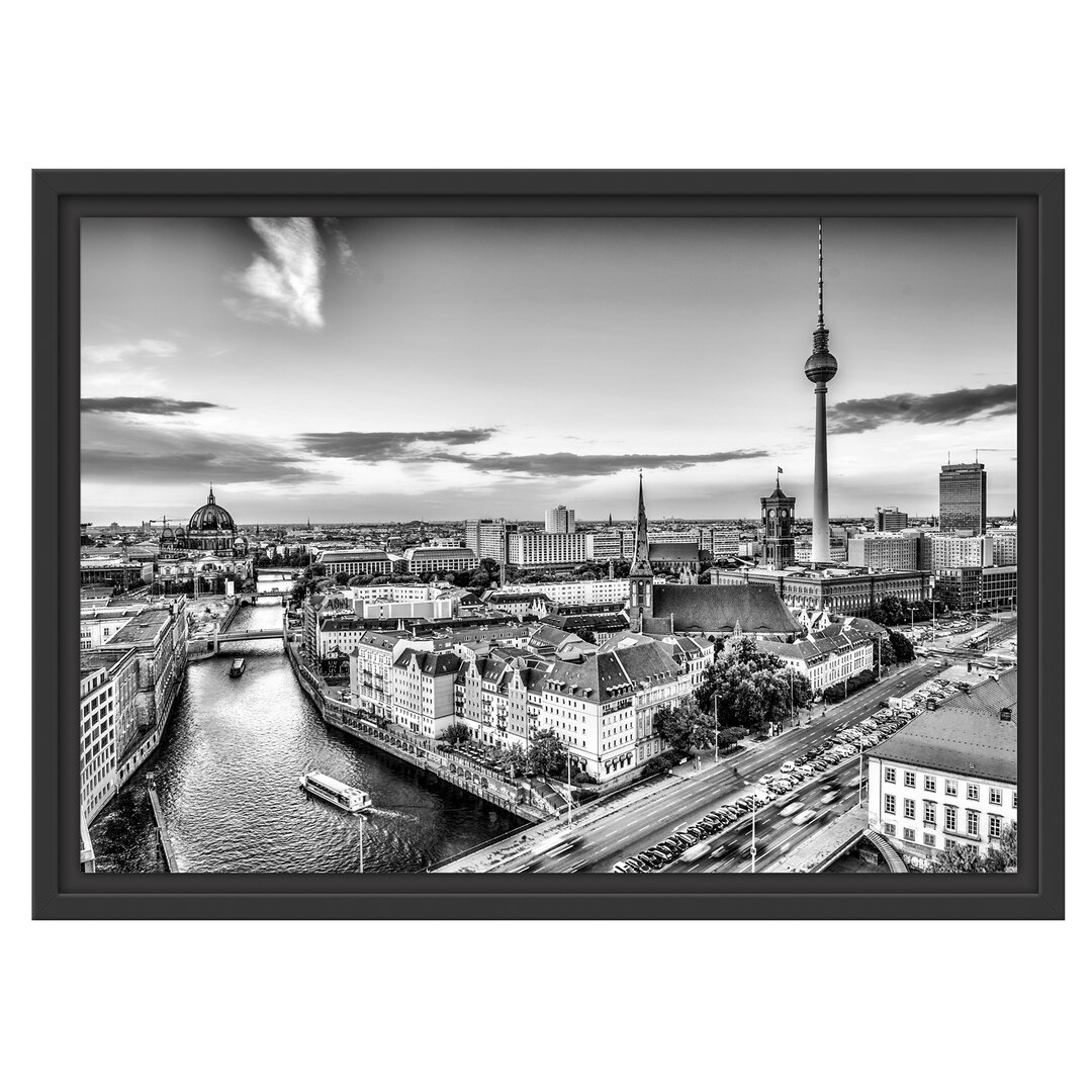 Gerahmtes Wandbild Skyline von Berlin