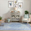 Nile Vintage Medallion Flatweave Dark Blue Area Rug-61443452