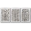Tribal Geometric I - Ensemble de 3 reproductions encadrées sur toile-97945776-97945772