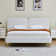 Upholstered platform bed with backrest