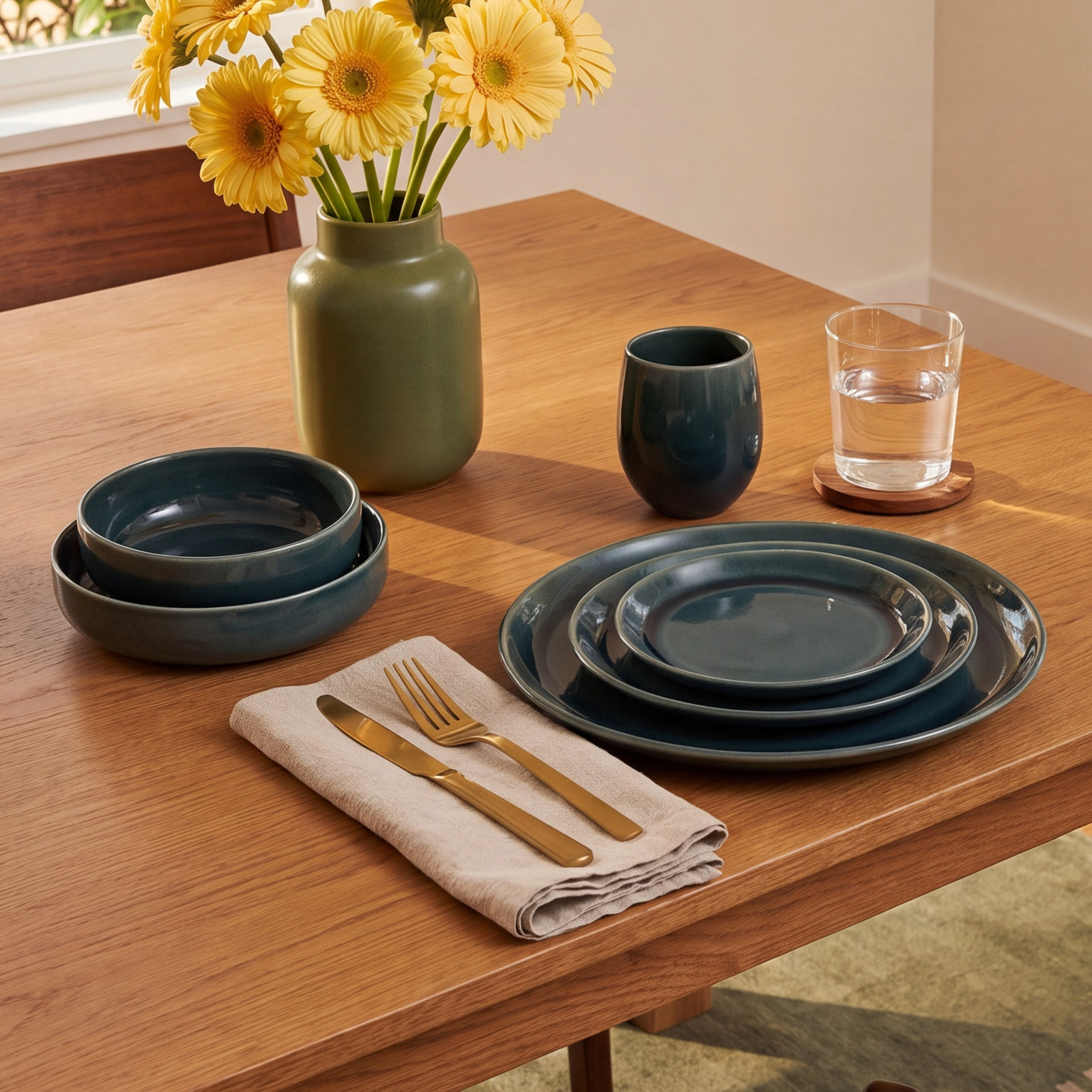 Borgen Stoneware Dinnerware Set, Adriatic