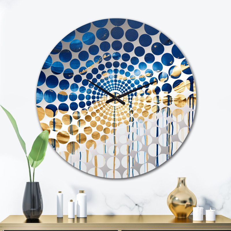 Muscogee - Horloge murale peinture abstraite, Grand
