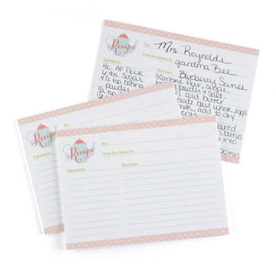 Paper Recipe Card