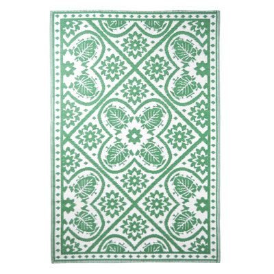 Garden Carpet Tiles Green White S