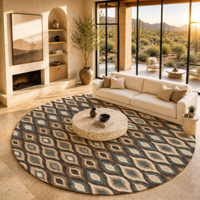 Tapis ikat intérieur / extérieur lavable à la machine Lamanna ACN3122