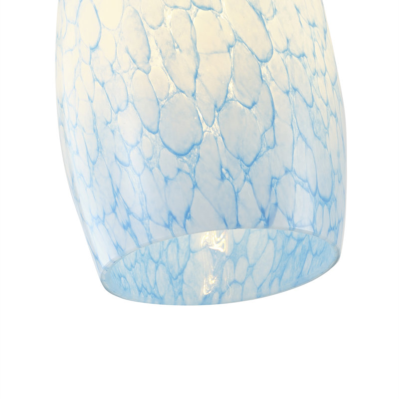 1-Dumb black dimmable blue glass pendant light
