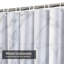 Rideau de douche abstrait abstrait en marbre noir avec 12 crochets-1160850347