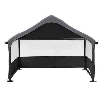 Extra Large Outdoor Dog House Tent with 3-Sided Mesh Windows, Breathable Waterproof Pet Shelter for Dogs, Cats and Livestock