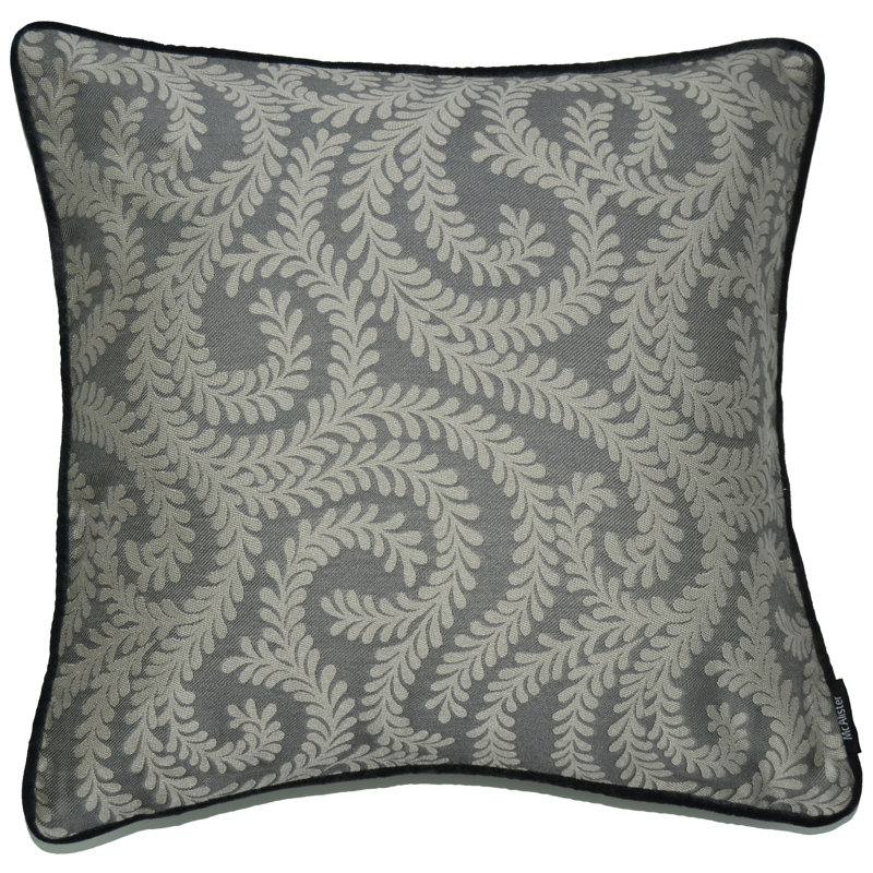 Holoman Floral Square Throw Cushion, Grey, 60 x 60cm