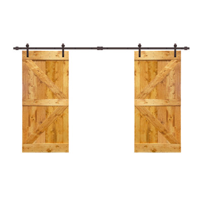 Porte de grange à panneaux et en métal avec trousse de quincaillerie d'installation