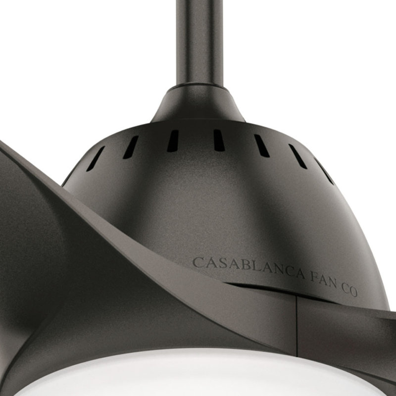52" Wisp  3 - Blade LED Standard Ceiling Fan with Remote Control and Light Kit Included, Bronze/Noble Bronze