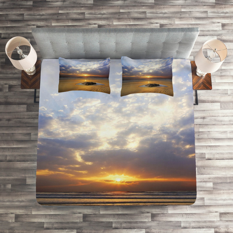 Hypnotic Coastal Polyester Coverlet