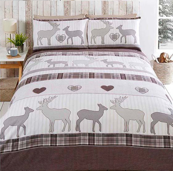 Alisha Cotton Wildlife Bedding with Pillowcases, Single - 1 Standard Pillowcase, Natural