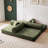 Boneless Convertible Sleeper Sofa Bed With 2 Pillows, Corduroy Folding Mattress Couch, No Assembly Required , Floor Sofa Lounge Couch For Living Room Small Spaces-2103811590